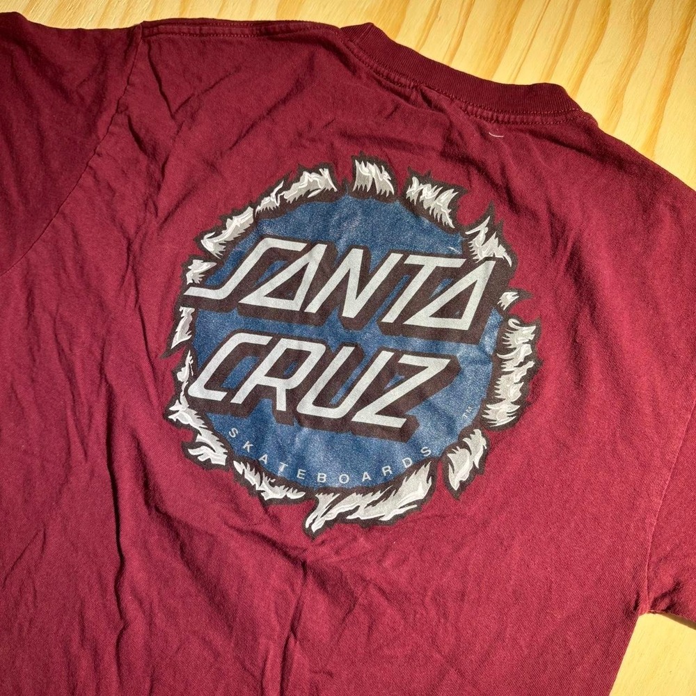 Santa Cruz Skateboards‎ Dot Logo T-Shirt Burgundy Mens Small